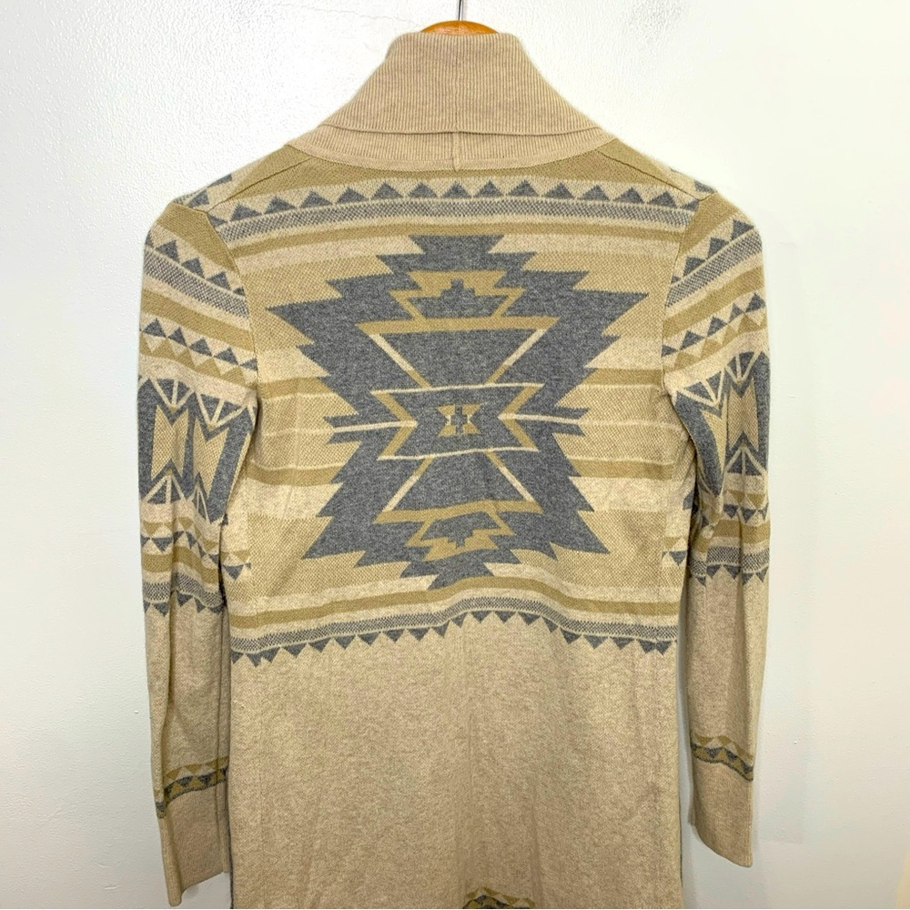 Ruby Moon Southwestern Open Front Cardigan Boho Sz XS Yellowstone Pockets